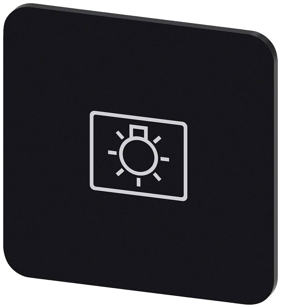 Siemens 3SU1900-0AF16-0RX0 3SU19000AF160RX0 Bezeichnungsschild quadratisch (B x H) 22 mm x 22 mm Lampensymbol Schwarz, W...