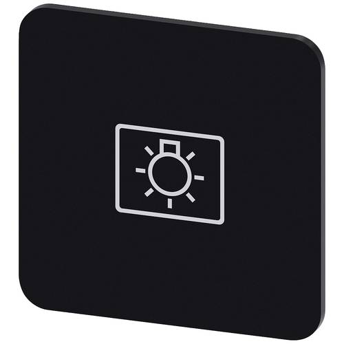 Siemens 3SU1900-0AF16-0RX0 3SU19000AF160RX0 Bezeichnungsschild quadratisch (B x H) 22 mm x 22 mm Lampensymbol Schwarz, W...