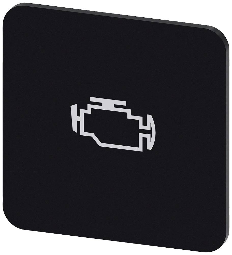 Siemens 3SU1900-0AF16-0RY0 3SU19000AF160RY0 Bezeichnungsschild quadratisch (B x H) 22 mm x 22 mm Motorsymbol Schwarz, We...