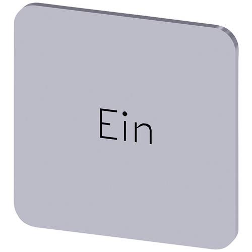 Thumbnail - Siemens 3SU1900-0AF81-0AB0 Bezeichnungsschild quadratisch (B x H) 22 mm x 22 mm EIN Silber, Schwarz 10 St.