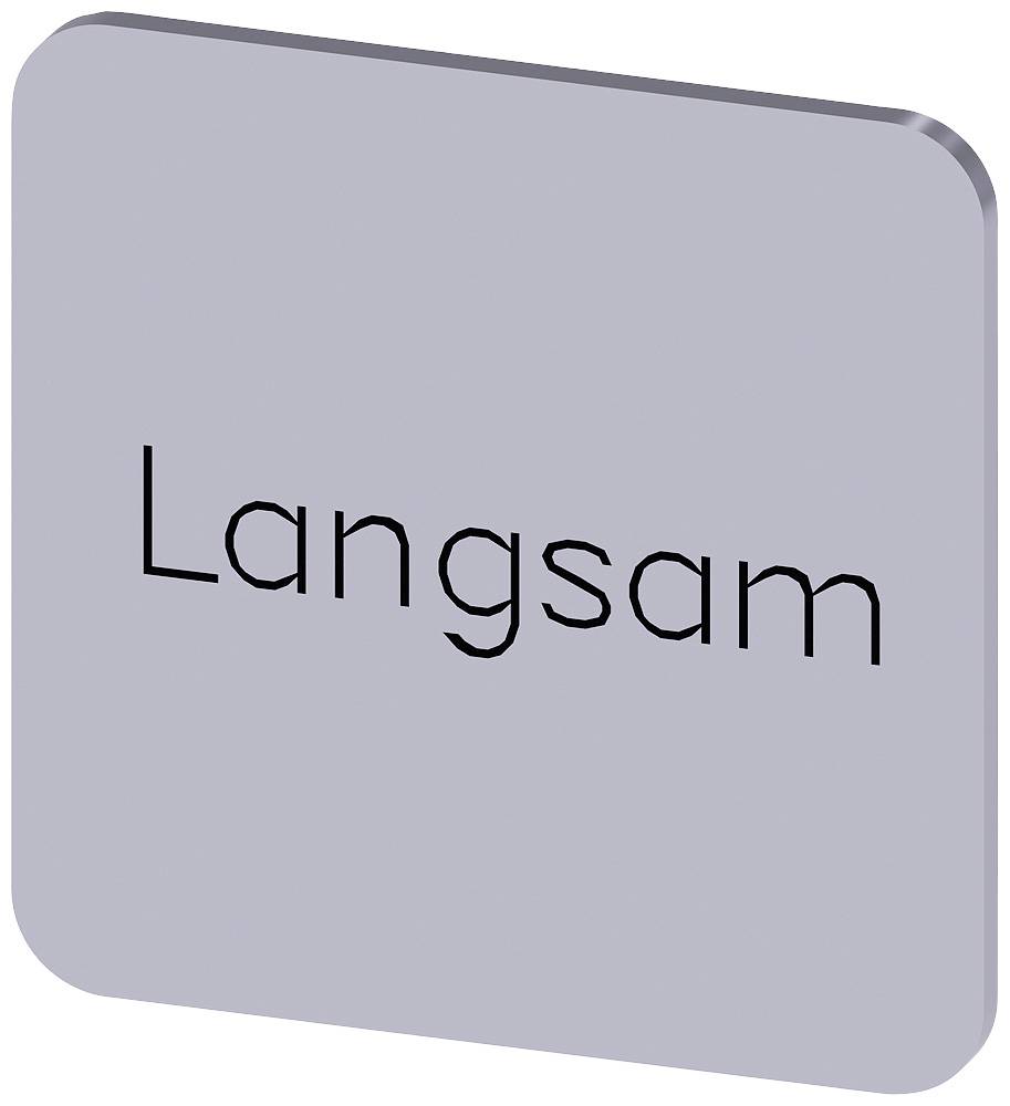 Siemens 3SU1900-0AF81-0AN0 3SU19000AF810AN0 Bezeichnungsschild quadratisch (B x H) 22 mm x 22 mm Langsam Silber, Schwarz...