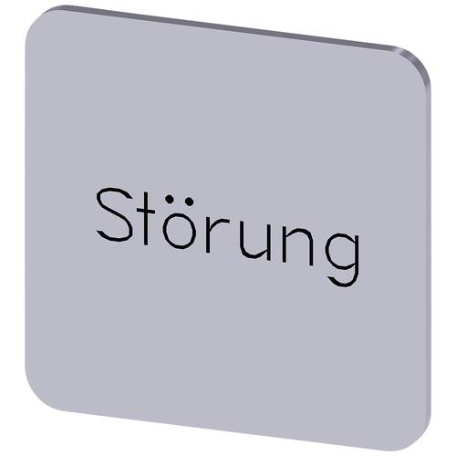 Siemens 3SU1900-0AF81-0AQ0 3SU19000AF810AQ0 Bezeichnungsschild quadratisch (B x H) 22 mm x 22 mm Störung Silber, Schwarz...
