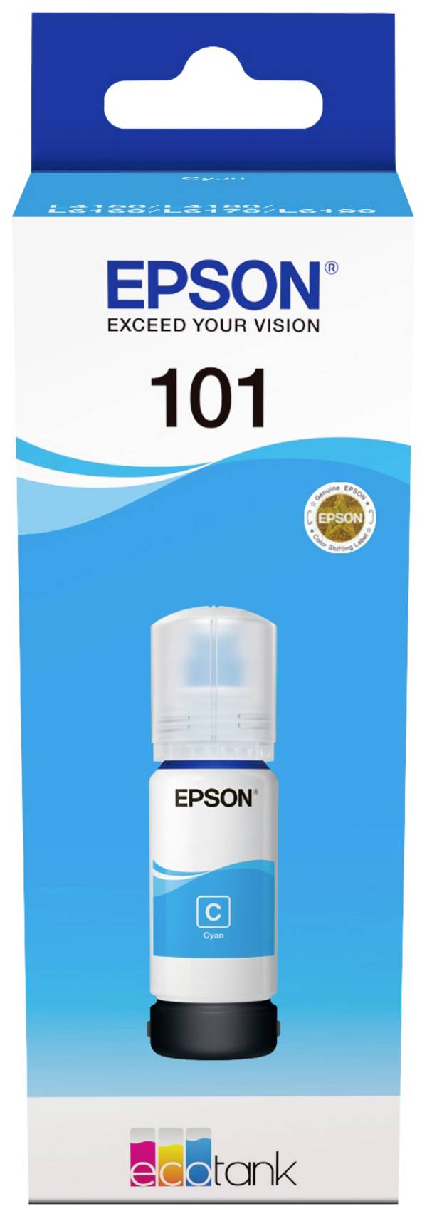 Epson C13T03V24A 101 EcoTank Nachfülltinte Original Epson Cyan 70 ml