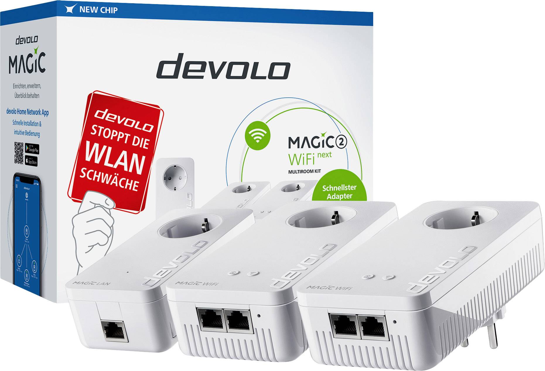 DEVOLO Powerline WLAN Einzel Adapter 2.4 GBit/s