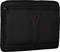 Eine schwarze Laptoptasche mit Reißverschluss, an der Vorderseite ist ein rotes Kreuz-Logo abgebildet.