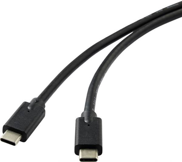 Renkforce USB-Kabel USB 3.2 Gen2x2 USB-C® Stecker 2.00 m Schwarz Geschirmt RF-4531576