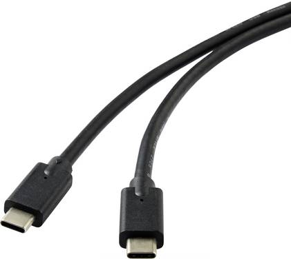 Renkforce USB-Kabel  USB 3.2 Gen2x2 USB-C® Stecker 2.00 m Schwarz Geschirmt RF-4531576