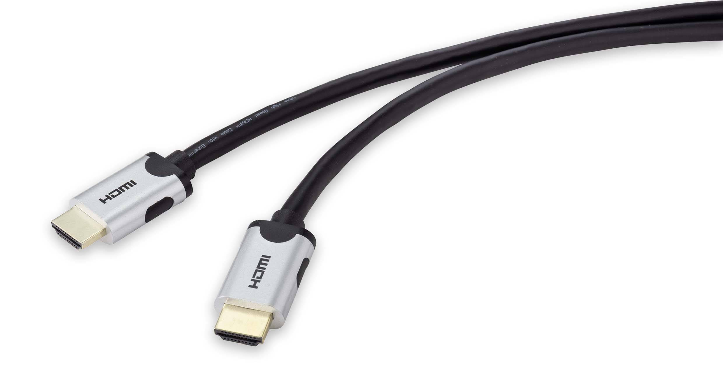 CONRAD SpeaKa Professional HDMI Anschlusskabel 3.00 m verdrillte Paare Schwarz [1x HDMI-Stecker - 1x