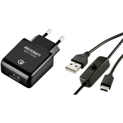 VOLTCRAFT QCP-3000 USC USB Ladegerät Passend für (Entwicklungskits): Raspberry Pi® Ausgangsstrom (max.) 3000 mA 1 x USB-...