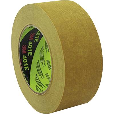 Eine Rolle bräunliches Klebeband der Marke 3M, Modell 401E, häufig verwendet für Malerarbeiten oder Abdeckungen.