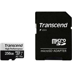 Image of Transcend 330S microSDXC-Karte 256 GB Class 10, UHS-I, UHS-Class 3, v30 Video Speed Class A2-Leistungsstandard, inkl.