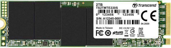 Transcend 220S 2 TB Interne M.2 PCIe NVMe SSD 2280 M.2 NVMe PCIe 3.0 x4 Retail TS2TMTE220S