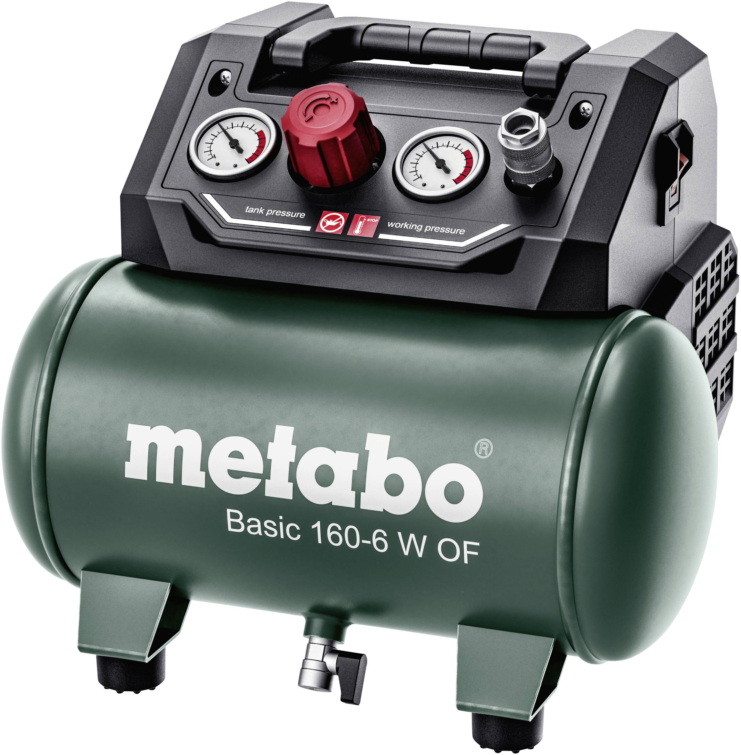 Pístový kompresor Metabo BASIC 160-6 W OF 601501000, objem tlak. nádoby 6 l