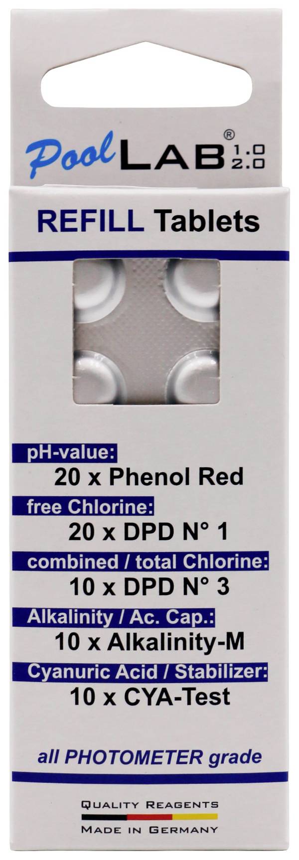 Water ID Nachfüllpack Reagenztabletten PoolLab Tabletten