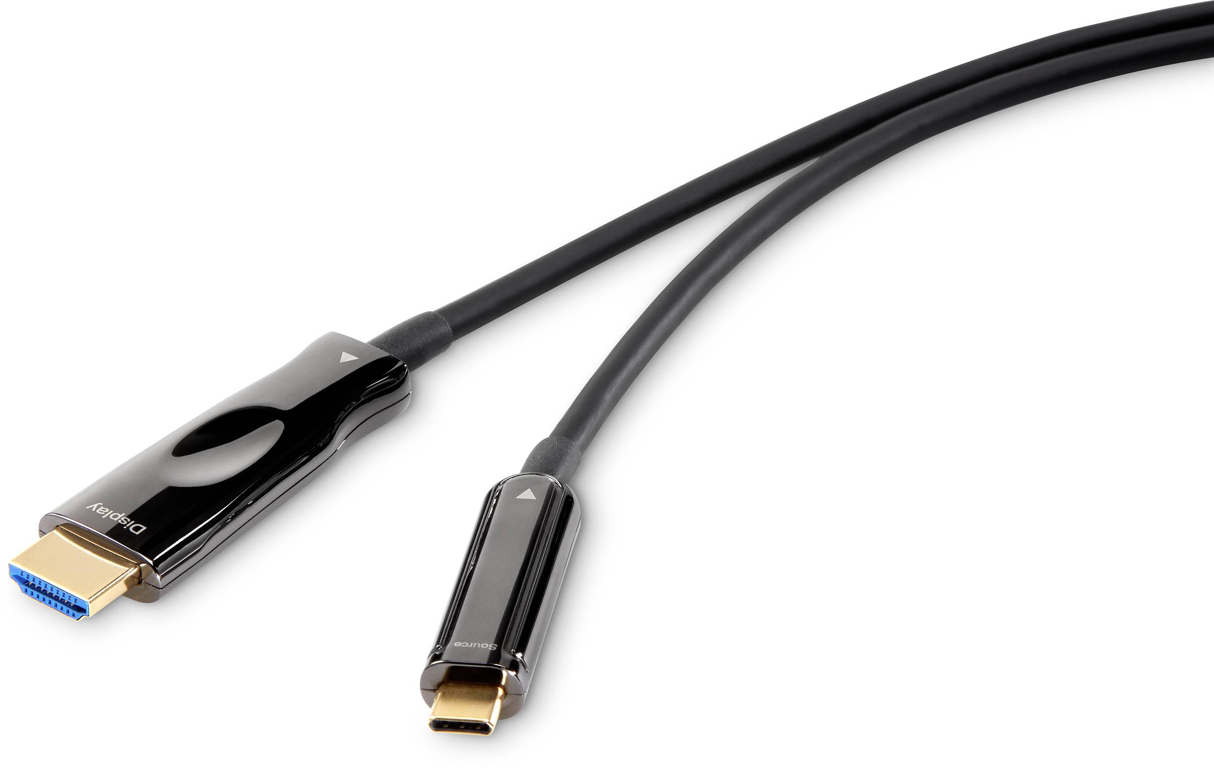 CONRAD Renkforce Anschlusskabel 10.00 m Schwarz [1x USB 3.0 Stecker C - 1x HDMI-Stecker]