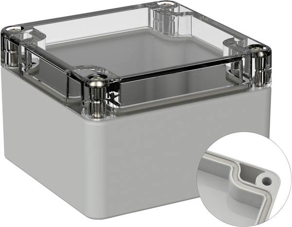 TRU COMPONENTS TC-9065448 Outdoor-Gehäuse 82 x 80 x 55 Polycarbonat Lichtgrau (RAL 7035) 1 St.