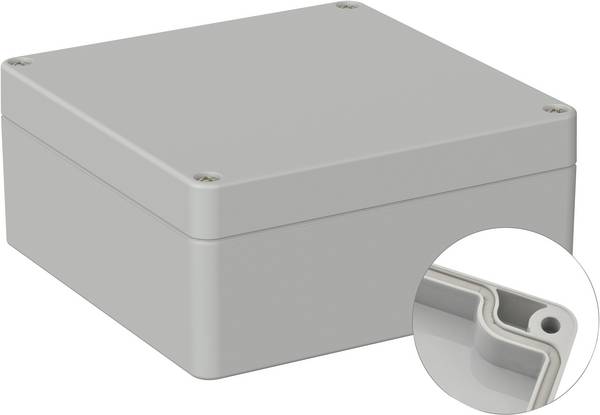 TRU COMPONENTS TC-9065460 Outdoor-Gehäuse 122 x 120 x 55 Polycarbonat Lichtgrau (RAL 7035) 1 St.