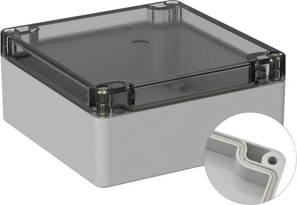 TRU COMPONENTS TC-9065464 Outdoor-Gehäuse 122 x 120 x 55 Polycarbonat Lichtgrau (RAL 7035) 1 St.