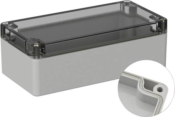 TRU COMPONENTS TC-9065476 Outdoor-Gehäuse 160 x 80 x 55 Polycarbonat Lichtgrau (RAL 7035) 1 St.