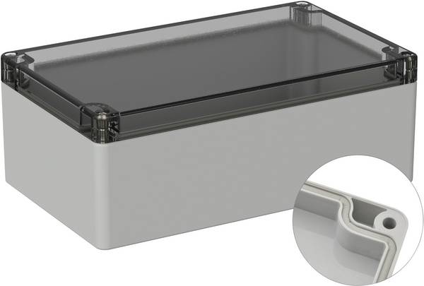 TRU COMPONENTS TC-9065484 Outdoor-Gehäuse 200 x 120 x 75 Polycarbonat Lichtgrau (RAL 7035) 1 St.