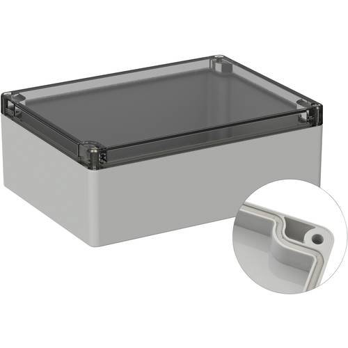 TRU COMPONENTS TC-9065492 Outdoor-Gehäuse 200 x 150 x 75 Polycarbonat Lichtgrau (RAL 7035) 1 St.