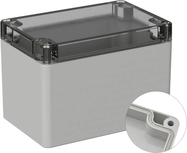TRU COMPONENTS TC-9065504 Outdoor-Gehäuse 120 x 80 x 85 Polycarbonat Lichtgrau (RAL 7035) 1 St.