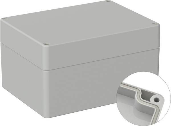 TRU COMPONENTS TC-9065528 Outdoor-Gehäuse 160 x 120 x 90 Polycarbonat Lichtgrau (RAL 7035) 1 St.