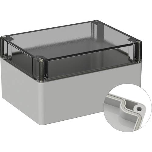 Thumbnail - TRU COMPONENTS TC-9065536 Outdoor-Gehäuse 160 x 120 x 90 Polycarbonat Lichtgrau (RAL 7035) 1 St.