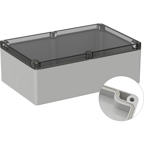 TRU COMPONENTS TC-9065548 Outdoor-Gehäuse 240.3 x 160.3 x 90 Polycarbonat Lichtgrau (RAL 7035) 1 St.