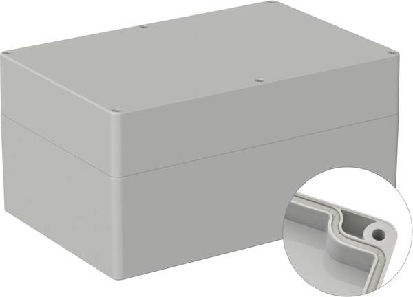 TRU COMPONENTS TC-9065560 Outdoor-Gehäuse 240.3 x 160.3 x 120 Polycarbonat Lichtgrau (RAL 7035) 1 St.