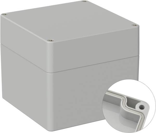 TRU COMPONENTS  TC-9065656 Industrie-Gehäuse 122 x 120 x 105  ABS  Lichtgrau (RAL 7035) 1 St.