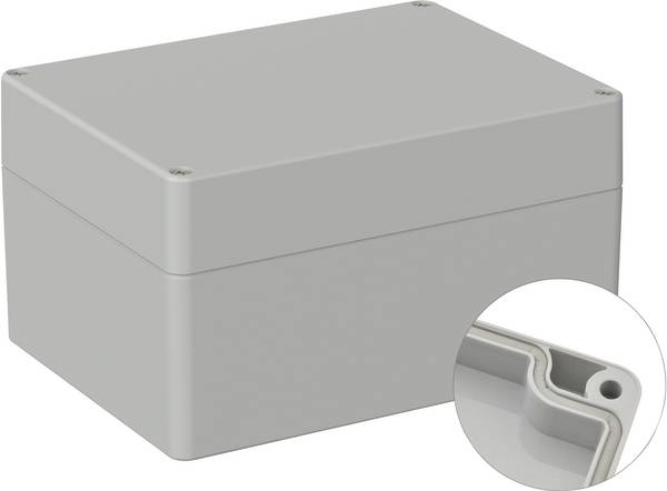 TRU COMPONENTS TC-9065676 Industrie-Gehäuse 160 x 120 x 90 ABS Lichtgrau (RAL 7035) 1 St.