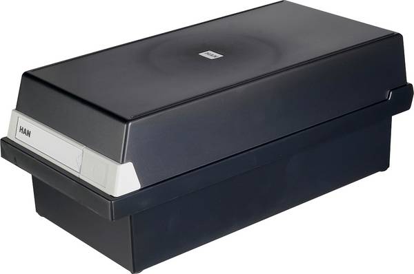 HAN 956-13 956-13 Karteikasten Schwarz max. Anzahl der Karten: 1.300 Karten DIN A6 quer
