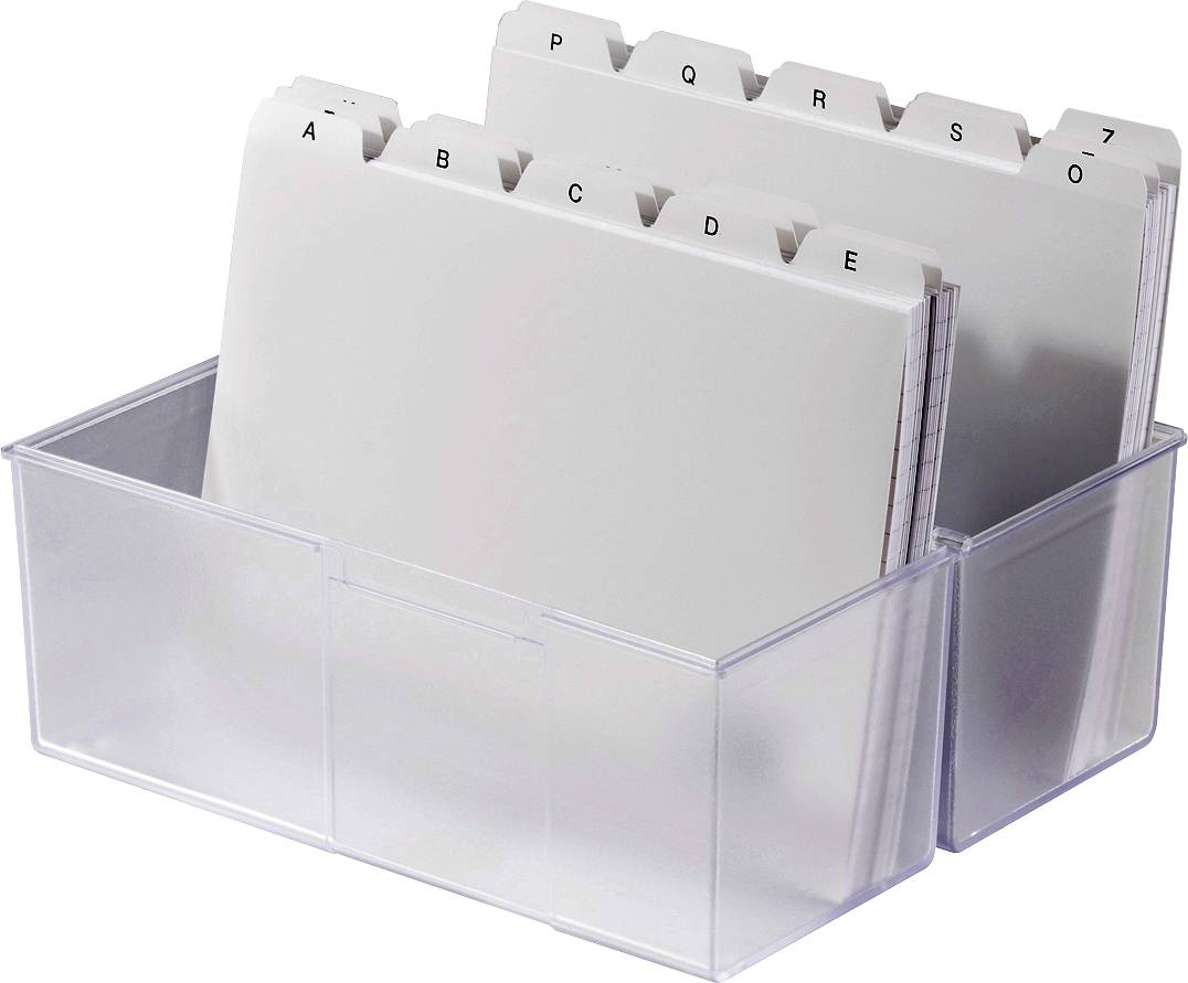 Registerhalter aus Kunststoff mit alphabetisch sortierten Trennblättern. Trennblätter beschriftet mit Buchstaben A-Z, ideal für Organisation.