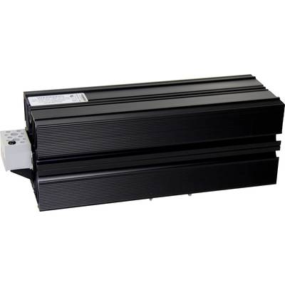 Schwarz gerillter elektronischer Bauteil in rechteckiger Form, seitliche Anschlussklemmen sichtbar, möglicherweise ein Gehäuse.