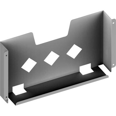 Metallhalterung mit drei diamantförmigen Ausschnitten, befindet sich in einer geneigten Position.