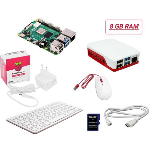 Raspberry Pi® Desktop Kit Raspberry Pi® 5 B 8 GB 4 x 2.4 GHz inkl. Tastatur, inkl. Maus, inkl. Noobs OS, inkl. Netzteil,...