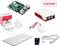 Raspberry Pi 4 Kit mit 8 GB RAM, Gehäuse, Netzteil, Maus, Tastatur, HDMI-Kabel und microSD-Karte mit 'Noobs' Betriebssystem.