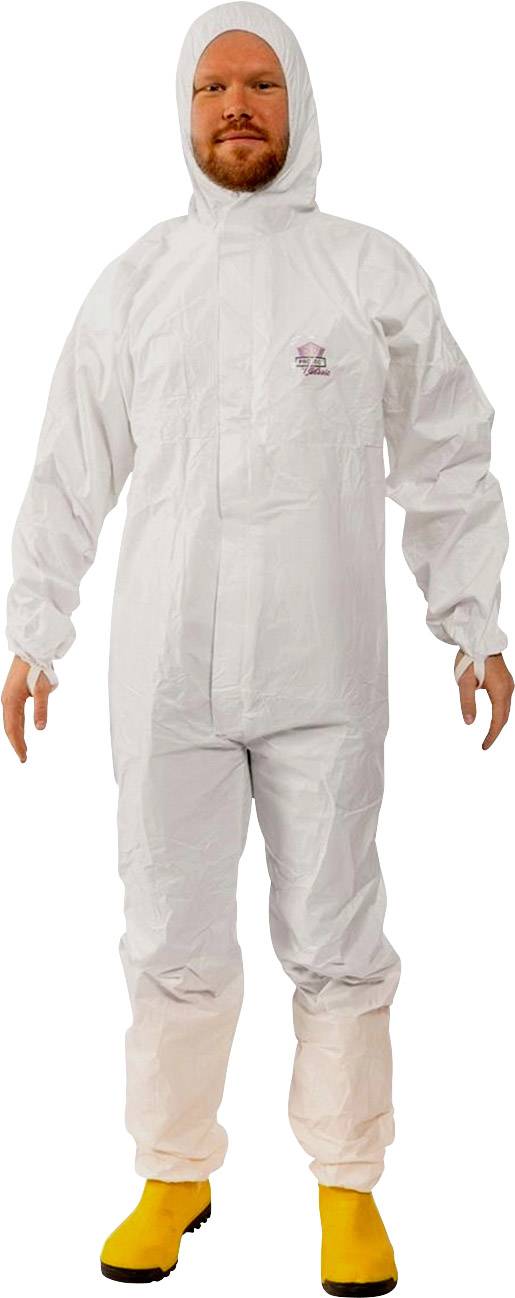 Protec Classic Overall Chemikalienschutzkleidung Schutzanzug EN14126 Kategorie 3 Typ 5/6 weiß L-1