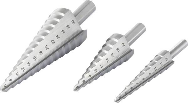 TOOLCRAFT TO-6802569 HSS Stufenbohrer-Set 3fach 1 St.