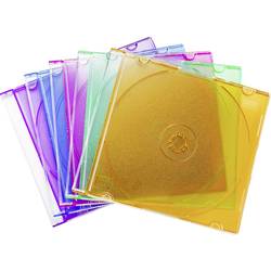 Image of Basetech CD Hülle 1 CD/DVD/Blu-Ray Kunststoff Blau, Standard-Grün (seidenmatt), Orange, Pink, Purpur 1 St. (B x H x T)