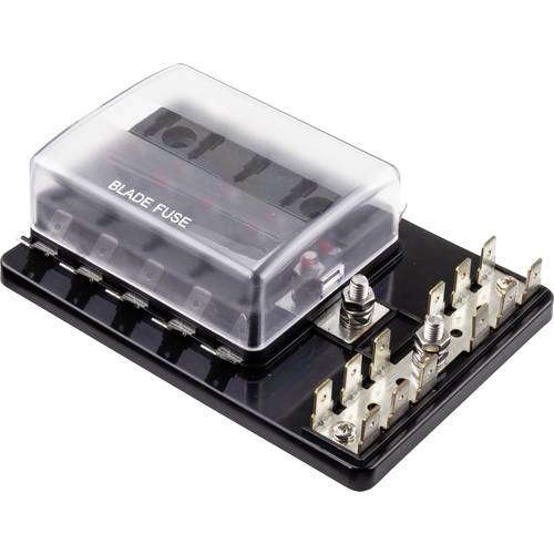 TRU COMPONENTS TC-9070604 KFZ-Sicherungshalter mit Statusanzeige Passend für (Sicherungen) Flachsicherung Standard 30 A ...