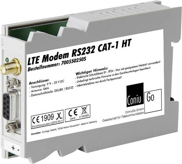 ConiuGo LTE GSM Modem RS232 Hutschiene CAT 1