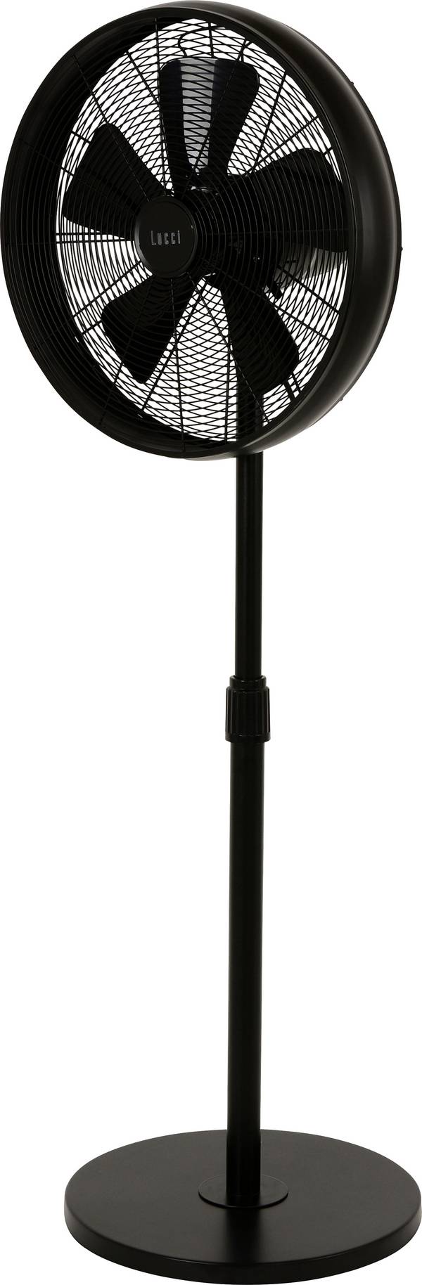 Lucci AIR Breeze Standventilator  50 W (Ø x H) 46 mm x 1500 mm Schwarz Schwenkbar