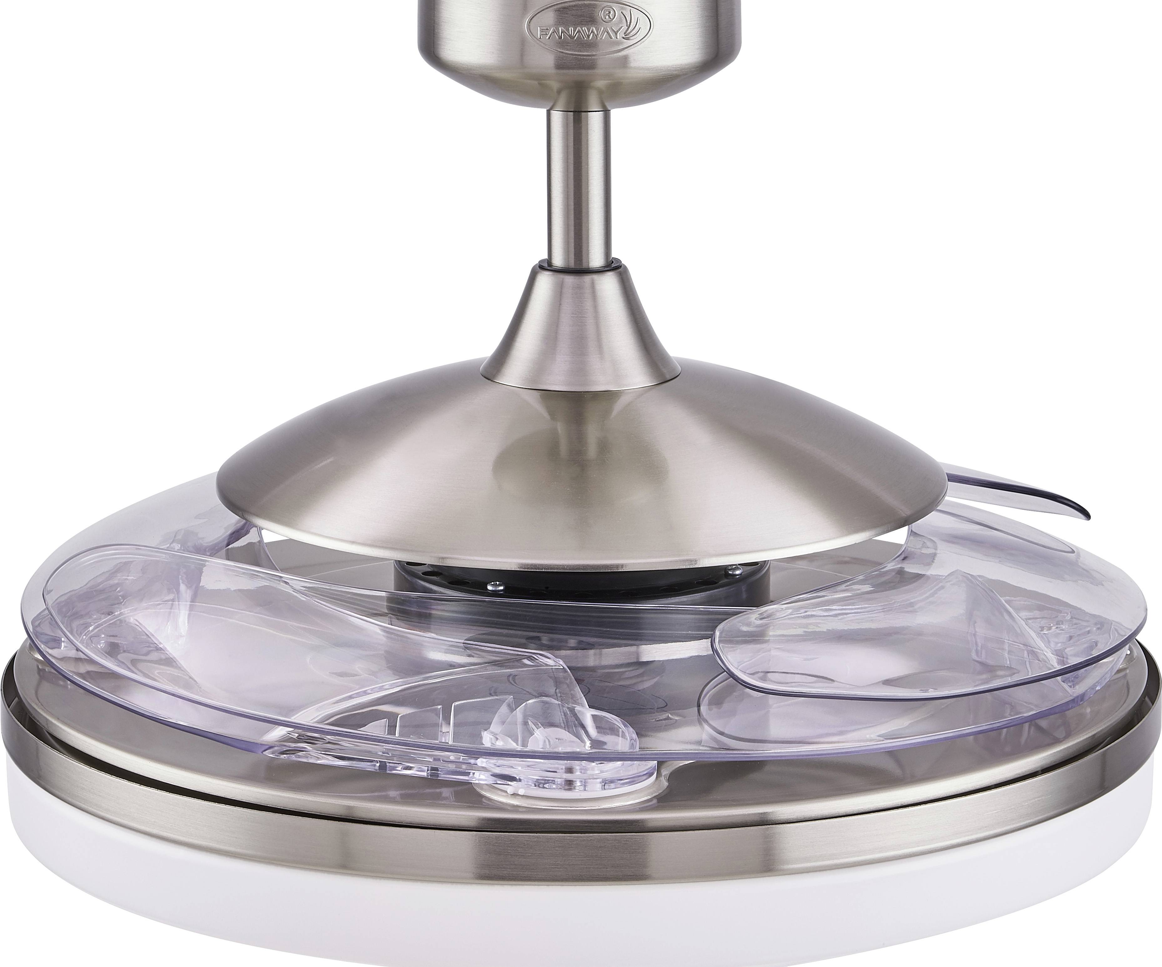 Fanaway Evo 2 Deckenventilator 60 W (Ø x H) 122 cm x 42 cm Chrom (matt) mit Beleuchtung-1