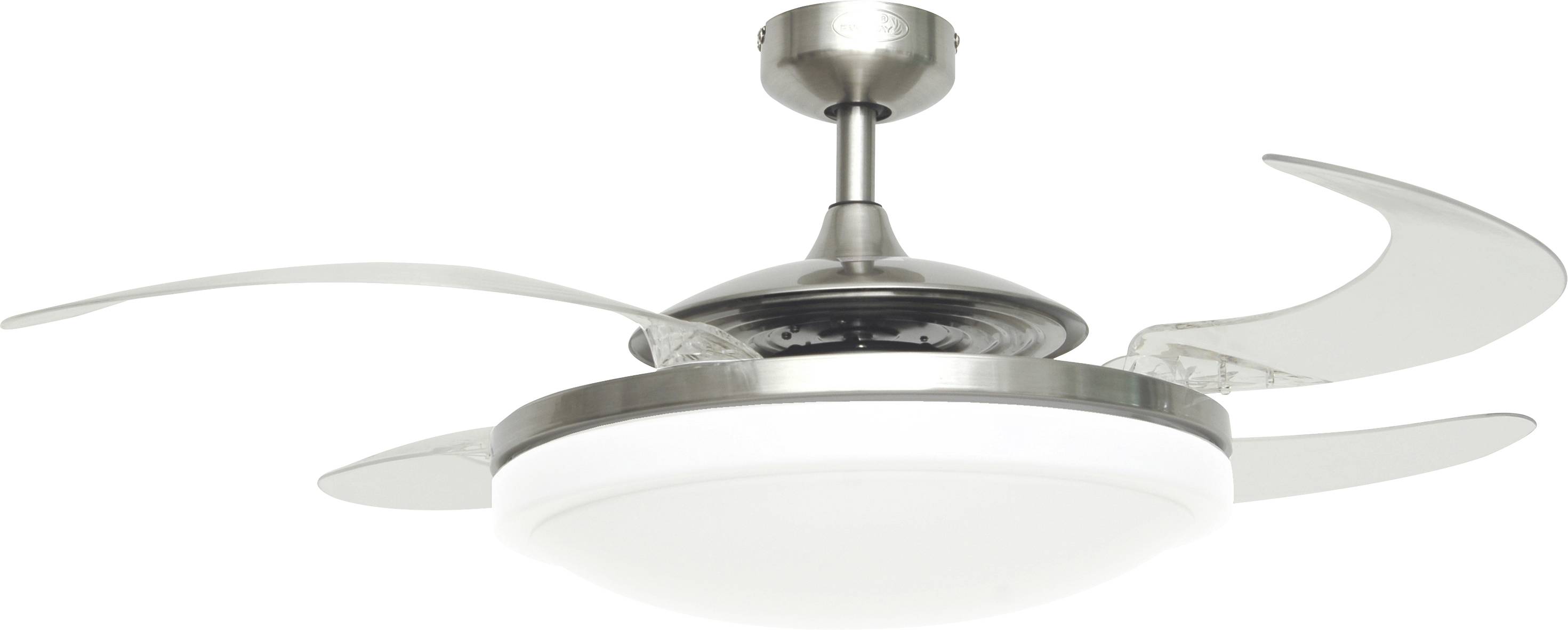 Fanaway Evo 2 Deckenventilator 60 W (Ø x H) 122 cm x 42 cm Chrom (matt) mit Beleuchtung-2