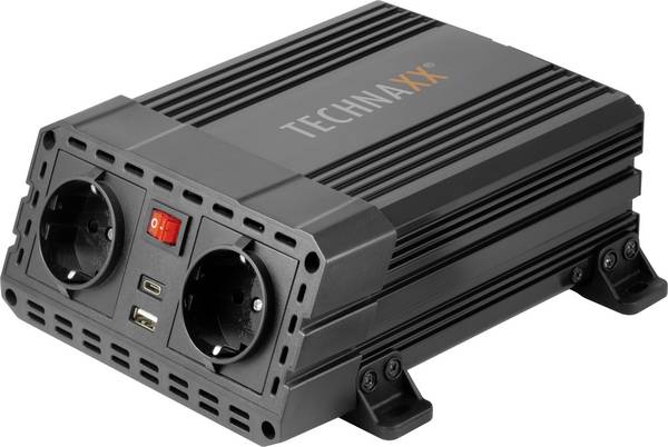 Technaxx Wechselrichter TE19 600 W 12 V/DC - 230 V/AC modifizierte Sinuswelle