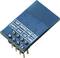 Modul mit blauer Platine und sechs Stiften, Beschriftungen 'IRQ', 'MISO', 'MOSI', 'SCK', 'CE', 'CSN', 'VCC', 'GND' sichtbar.