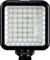 Ein rechteckiges LED-Licht mit schwarzem Rahmen und 49 LED-Lampen, besonders geeignet für Kamerabeleuchtung.