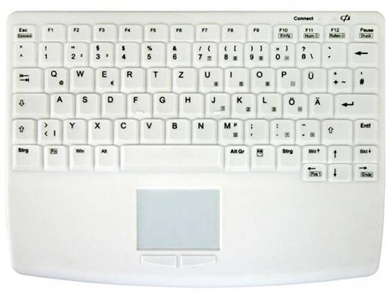 Contour Active Key Active Key Tastatur AK-4450-GFUVS Weiss Kabellos Tastatur Schweiz, QWERTZ Weiß